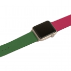 Kozeny Reminek Pure pro Apple Watch Pink Green Horni Pohled