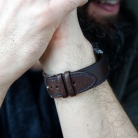 watch strap on hand - brown blue.jpg